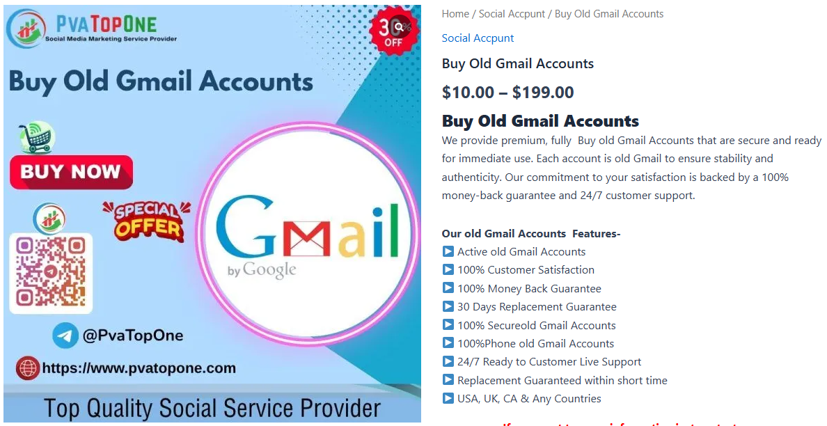 3 Best sites to Buy Old Gmail Accounts (PVA & Aged)