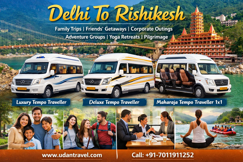 Tempo Traveller Delhi To Rishikesh