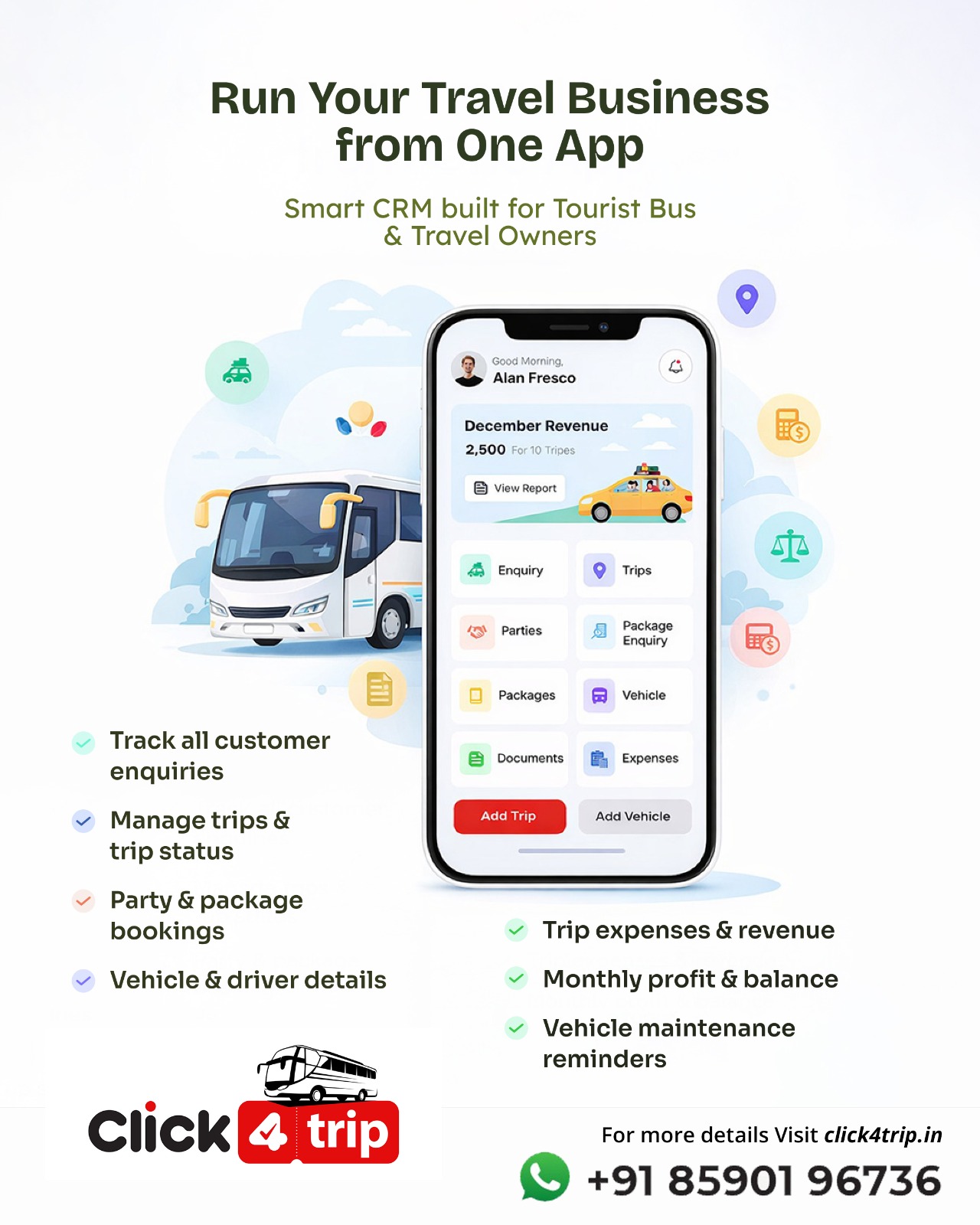 Click4Trip is a trusted tourist taxi booking platform