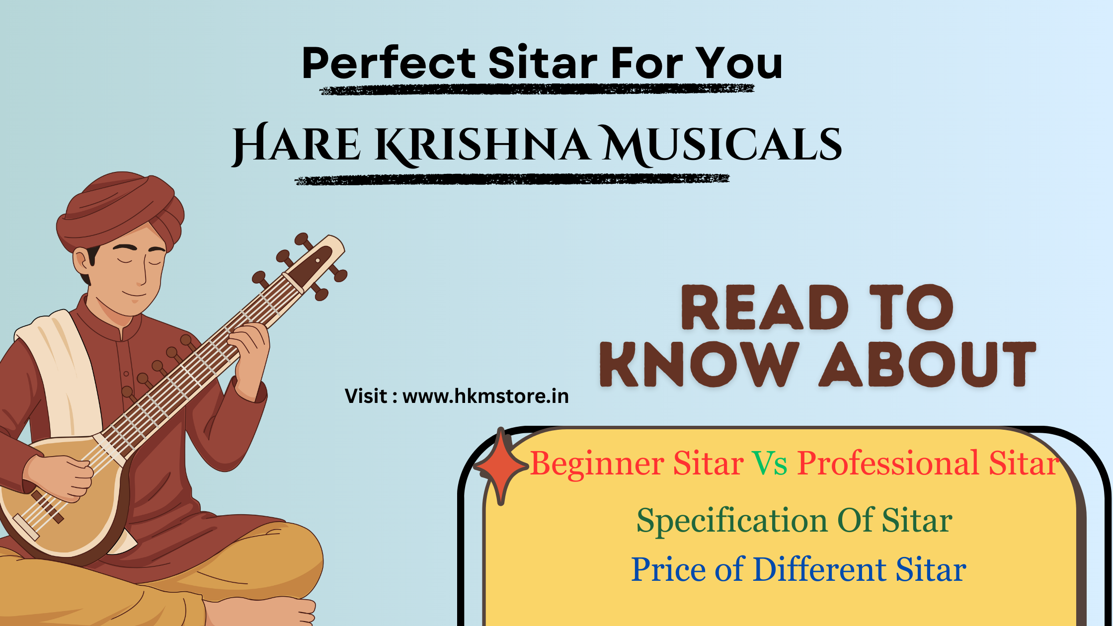 Sitar Shop in Delhi: Buy the Right Sitar at Hare Krishna Musicals