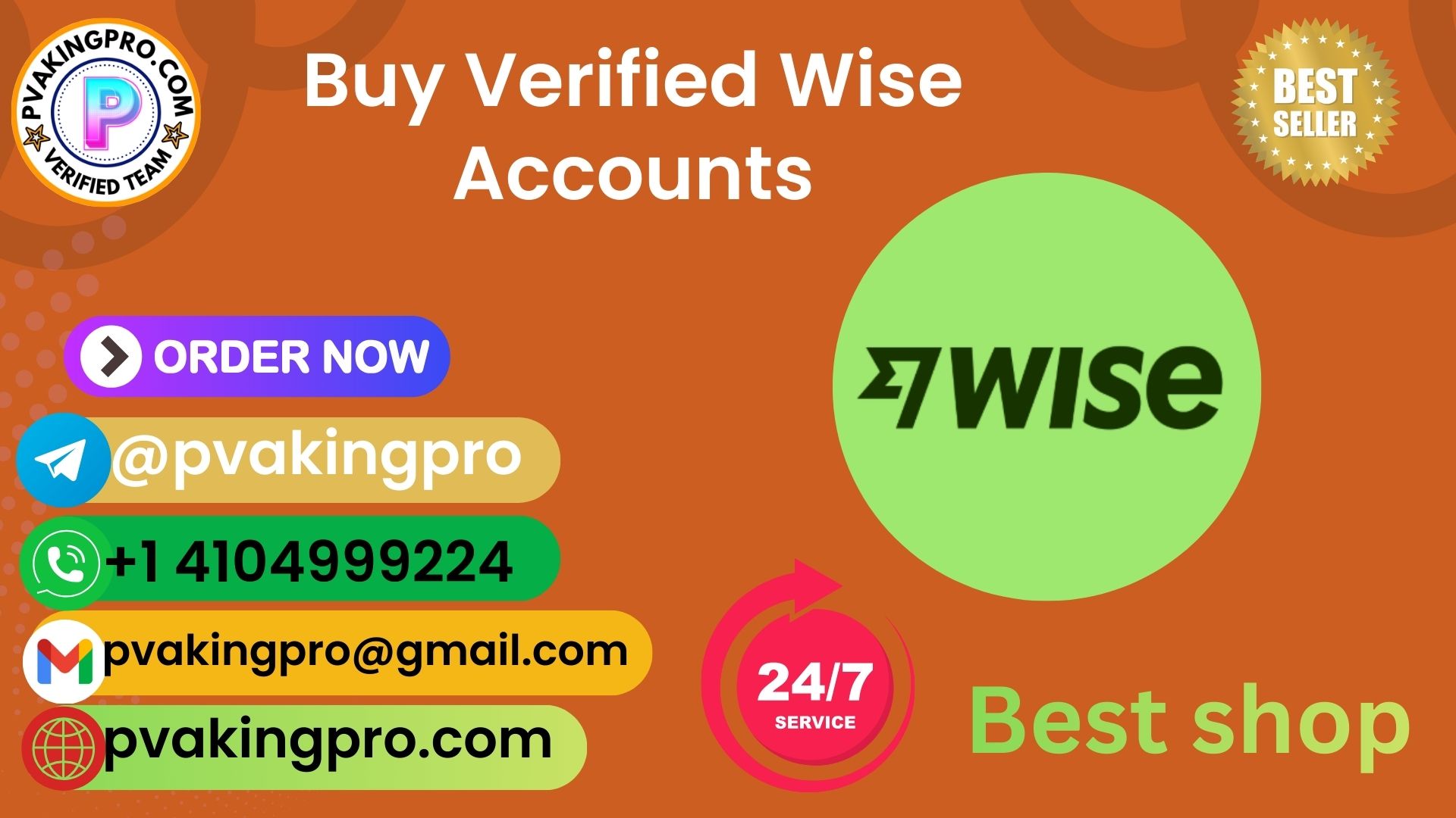 Buy the best quality verified Wise Account, we believe in action, not words.