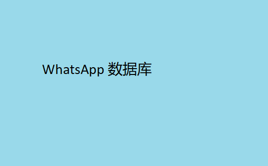 WhatsApp 数据库的基本概念及其在数字通信中的作用