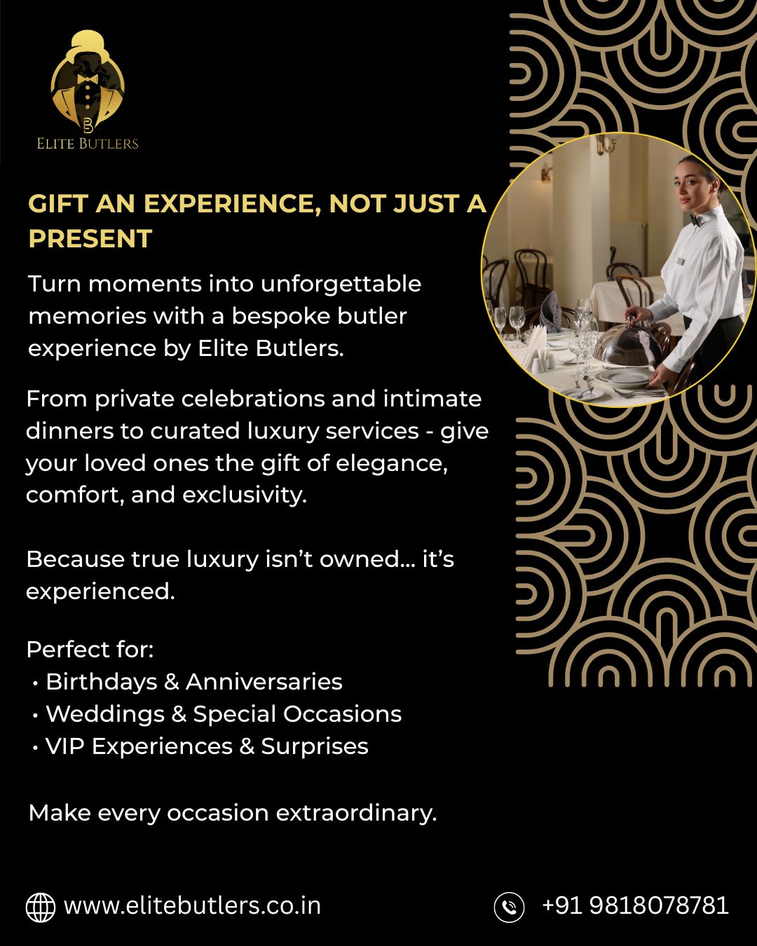 Premium Butler Services for Luxury Events & Gifting