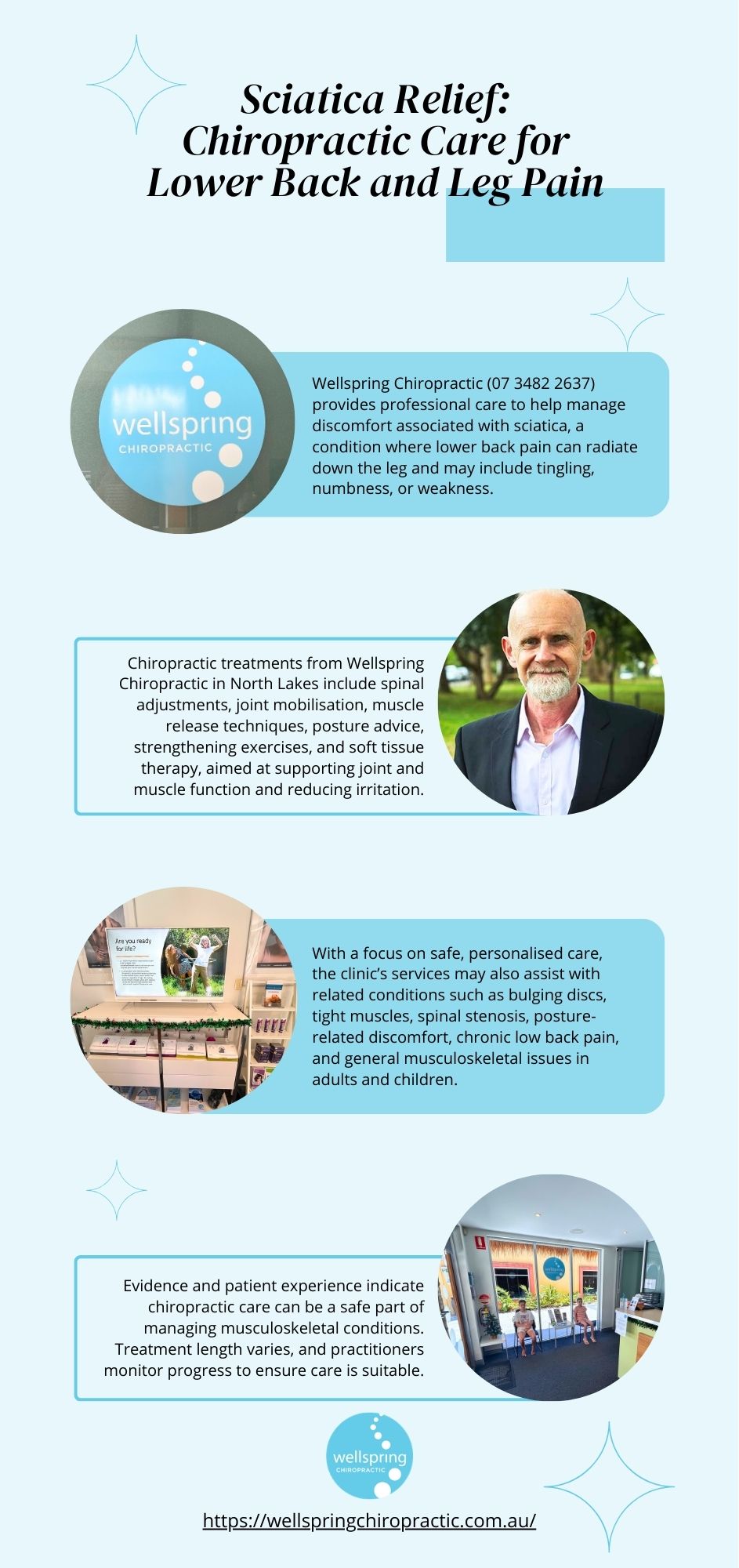 Sciatica Relief: Chiropractic Care for Lower Back and Leg Pain - Infographic