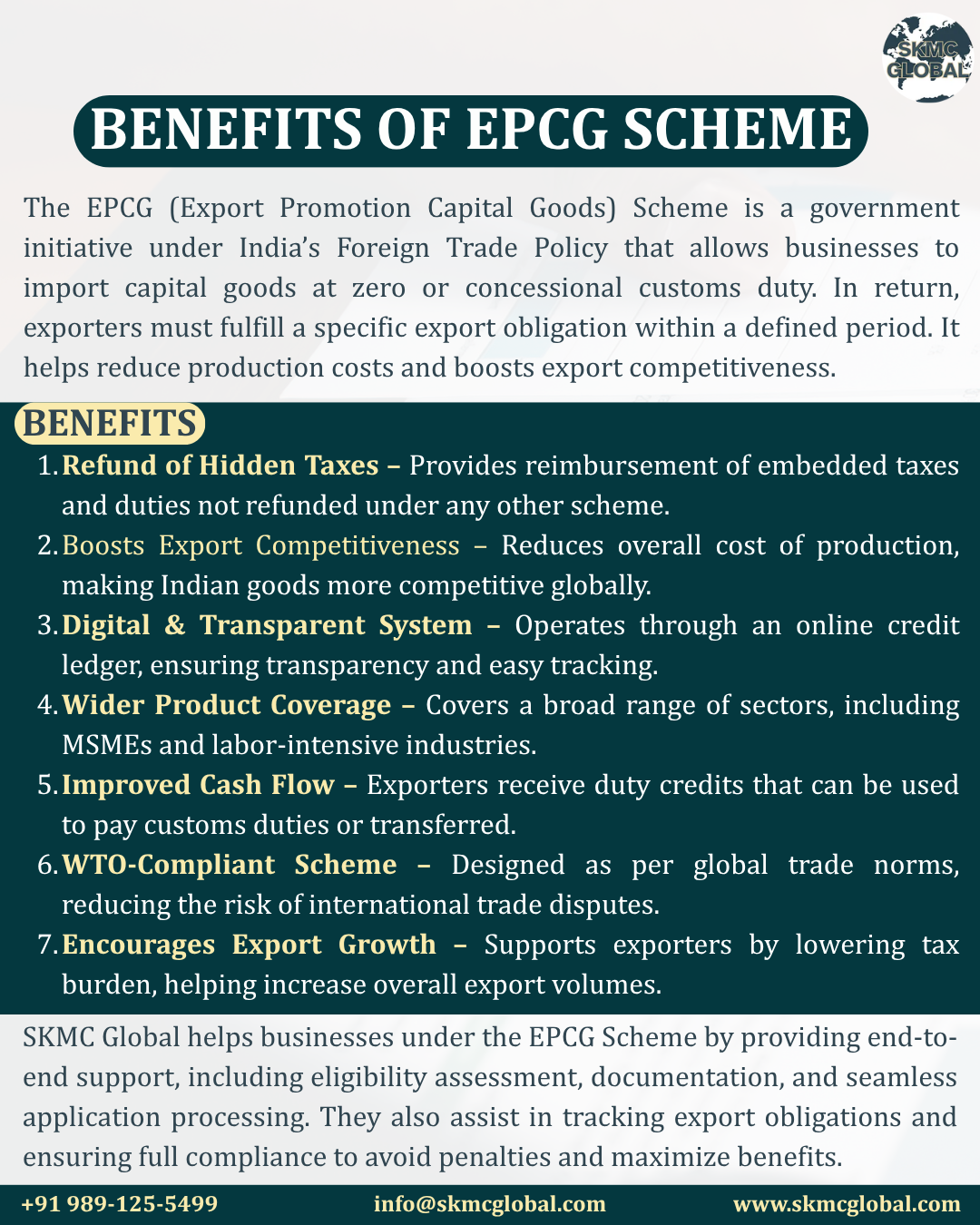 Benefits of EPCG Scheme