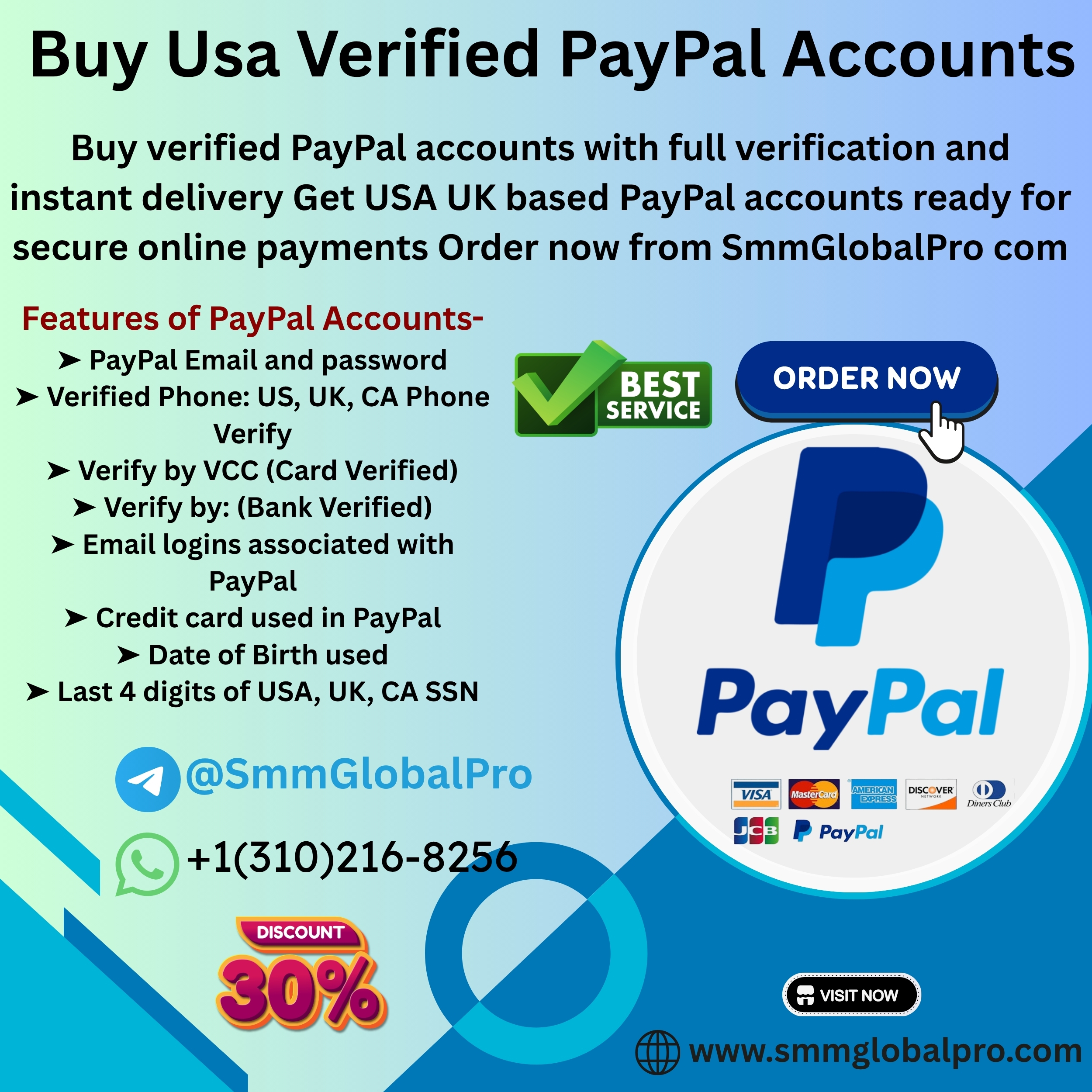 Where to Buy Verified PayPal Accounts with Full Documents-SmmGlobalPro
