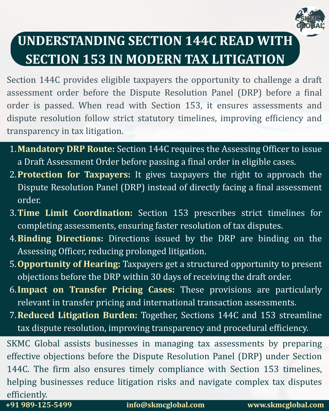 Understanding Section 144C Read with Section 153 in Modern Tax Litigation