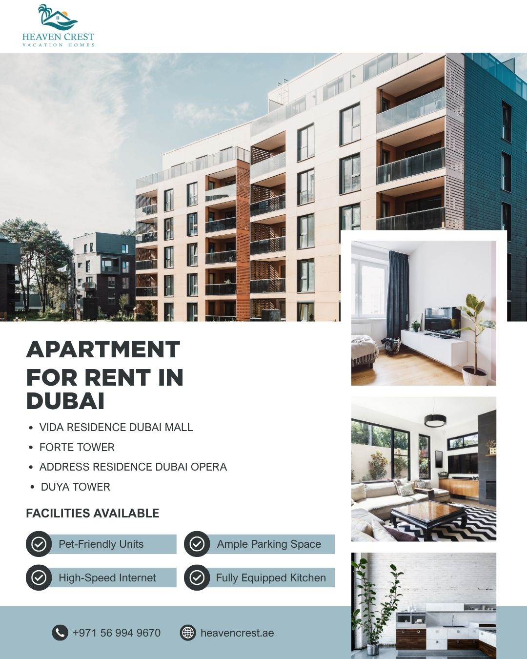 Premium Downtown Dubai Stays for Short Term & Family Living