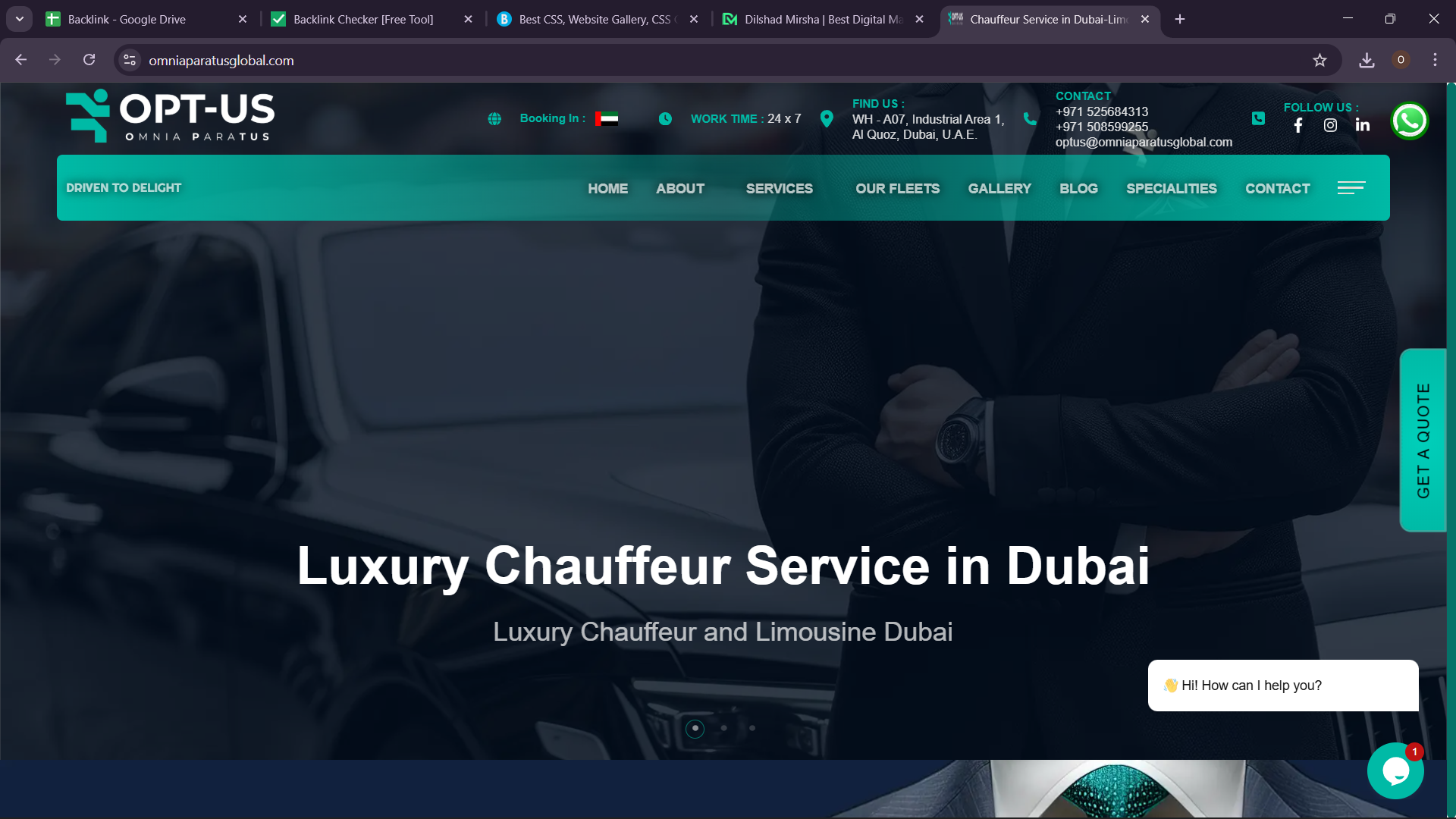 Luxury Chauffeur Service Dubai