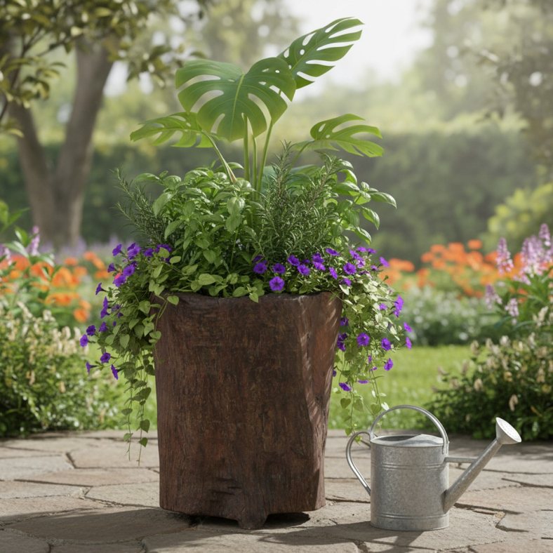 Akantha Wooden Naga Planter