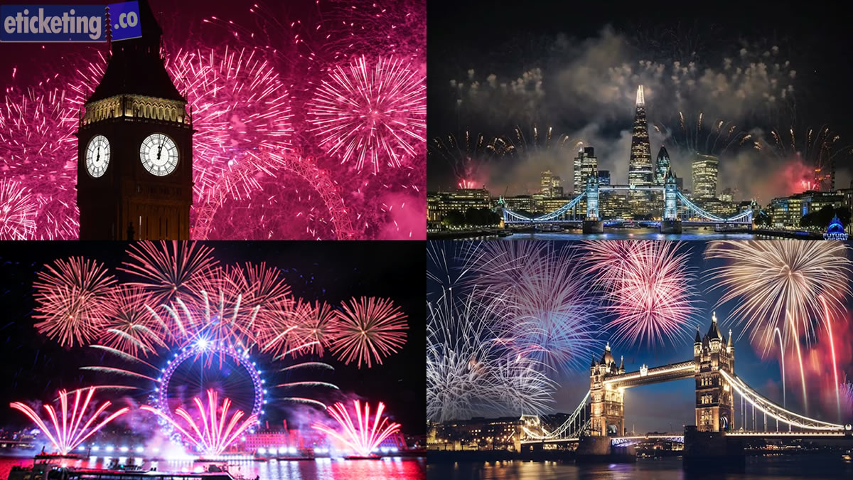 London New Year Eve Fireworks Welcome 2027 Worldwide