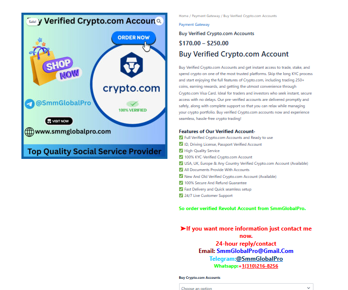 Should You Buy Verified Crypto.com Accounts Online-SmmGlobalPro