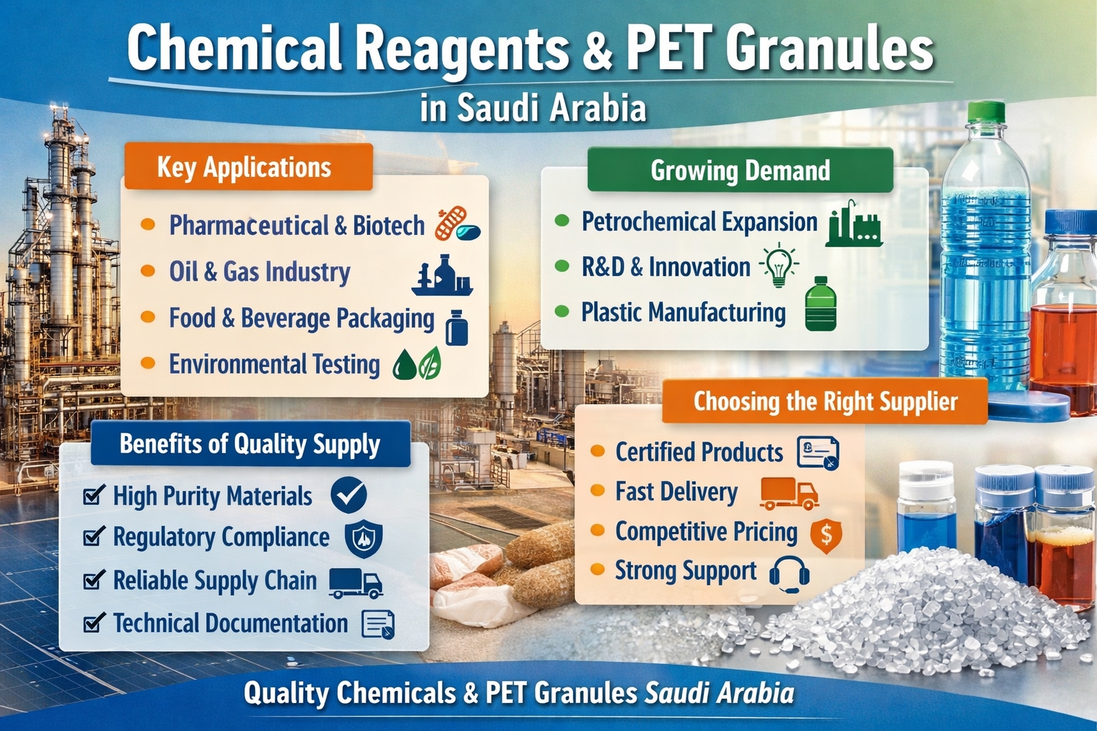 Reagents and PET Granules in Saudi Arabia