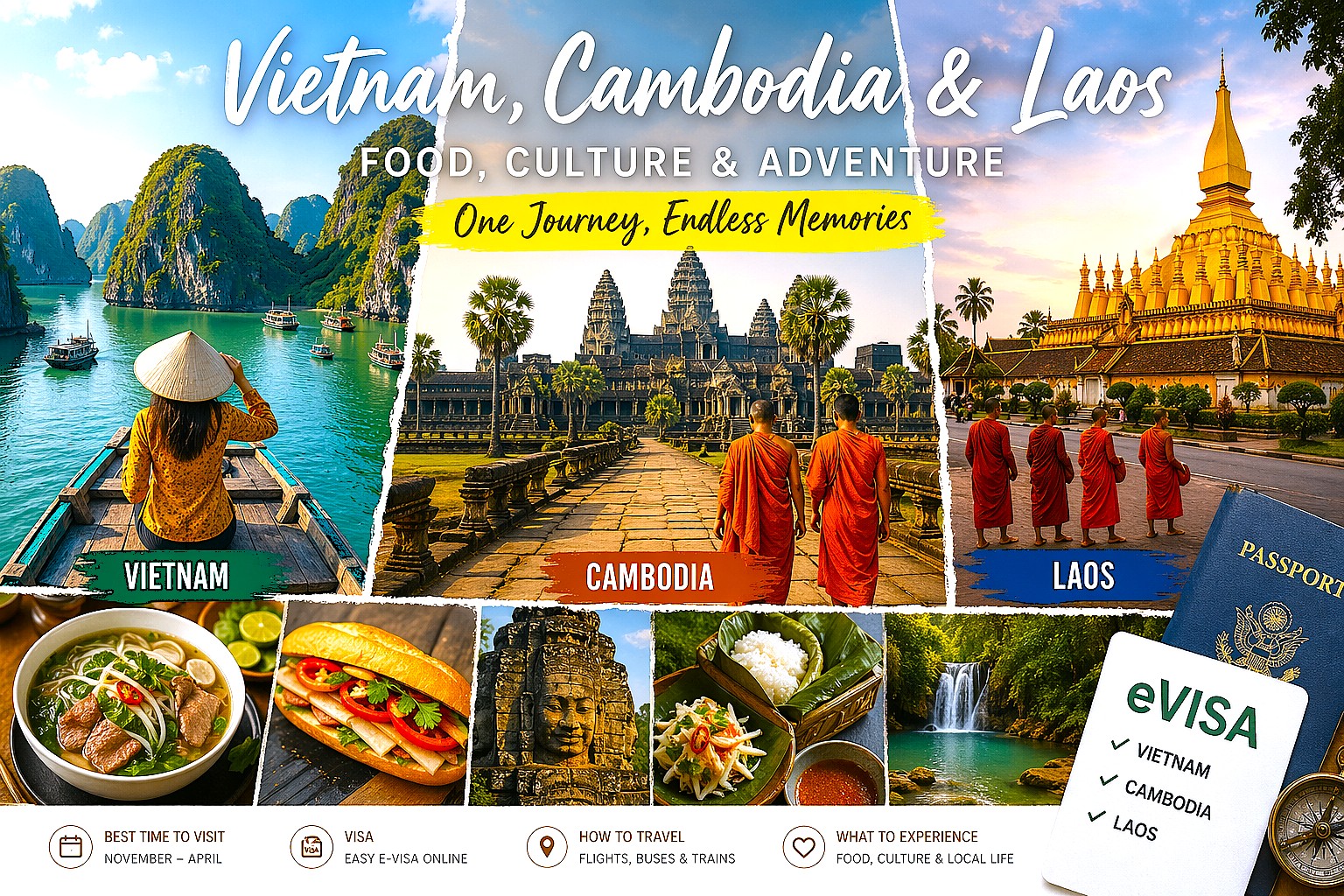 One Journey, Three Cultures: Exploring Vietnam, Cambodia & Laos Through Food, Tradition, and Travel