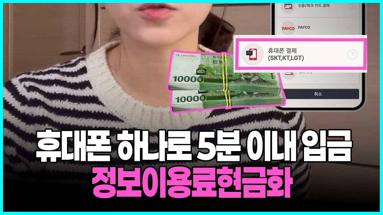정보이용료결제: 단 5분 만에 현금으로 바꾸는 숨겨진 루트 공개
