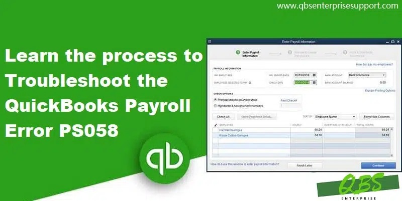 Definitive Fixes for QuickBooks Error PS058: Recommended by Pros