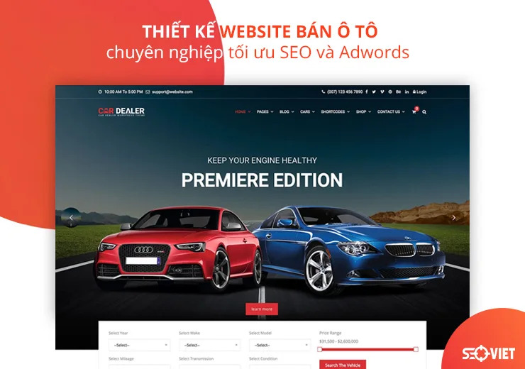 SEO cho website ô tô nên bắt đầu từ cấu trúc danh mục