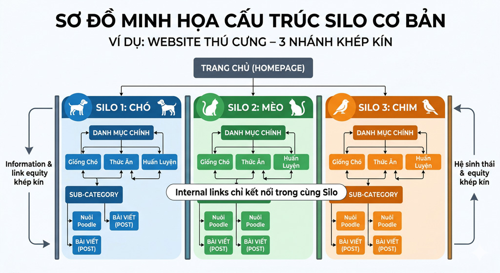 Hướng dẫn thiết lập Silo Structure sau khi website đã có nội dung
