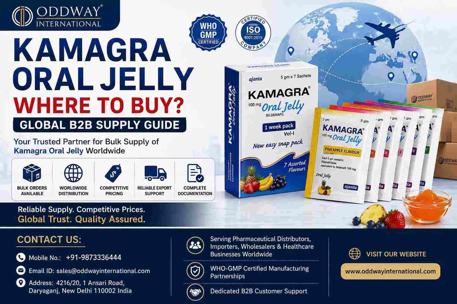 Kamagra Oral Jelly Wholesale for USA and Global Pharma Buyers - Oddway