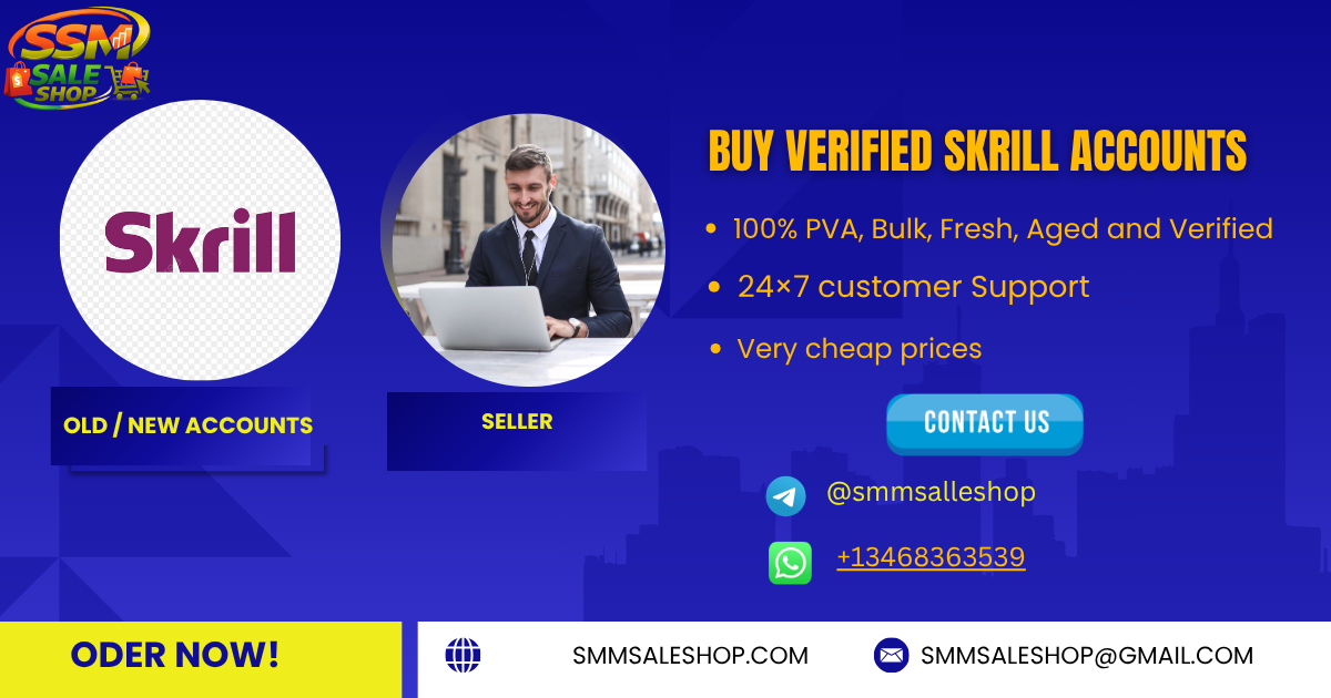 Active Skrill Account to buy without any issue