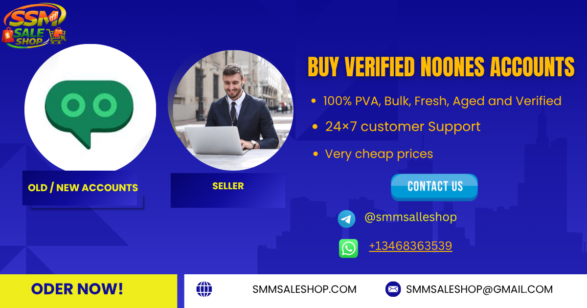 Secure With 100% Crypto To Buy Verified Noones Accounts