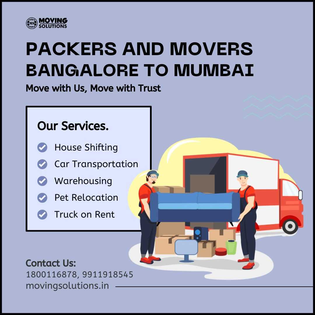 Licensed Packers and Movers Bangalore to Mumbai Services