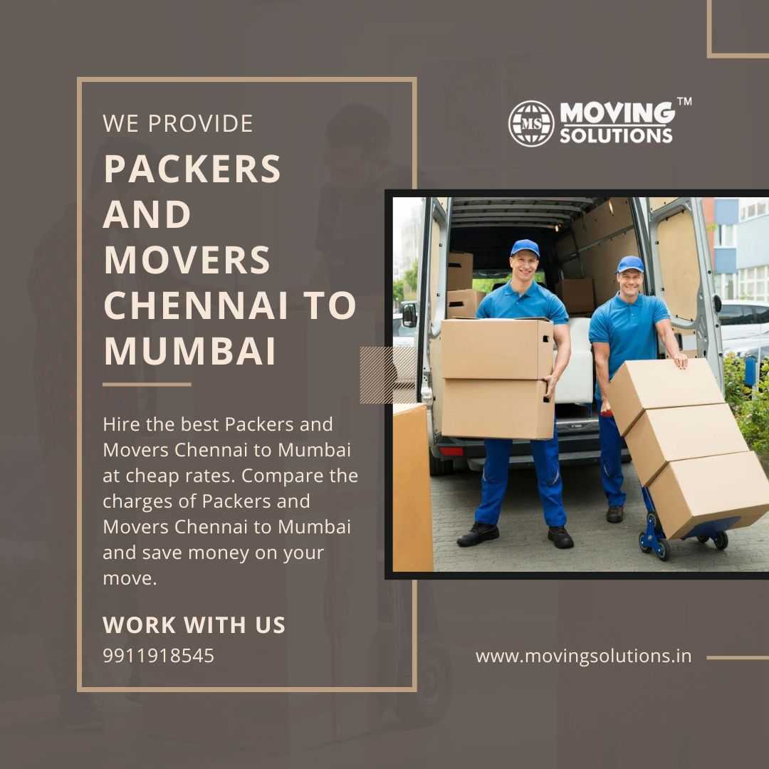 Best Packers and Movers Chennai to Mumbai Compare &amp; Save Money