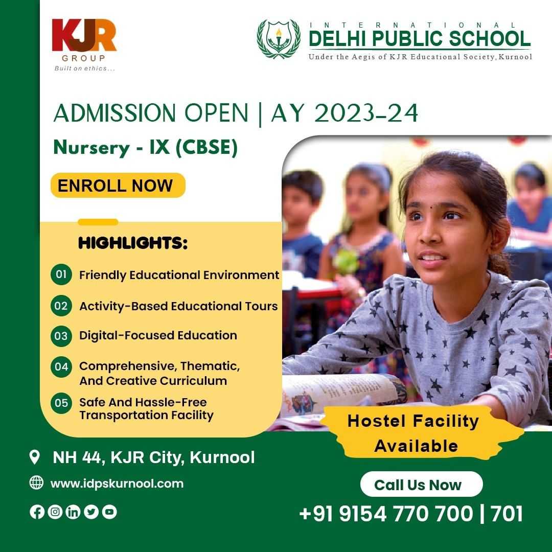 IDPS, Kurnool | Best CBSE School | Admissions Open