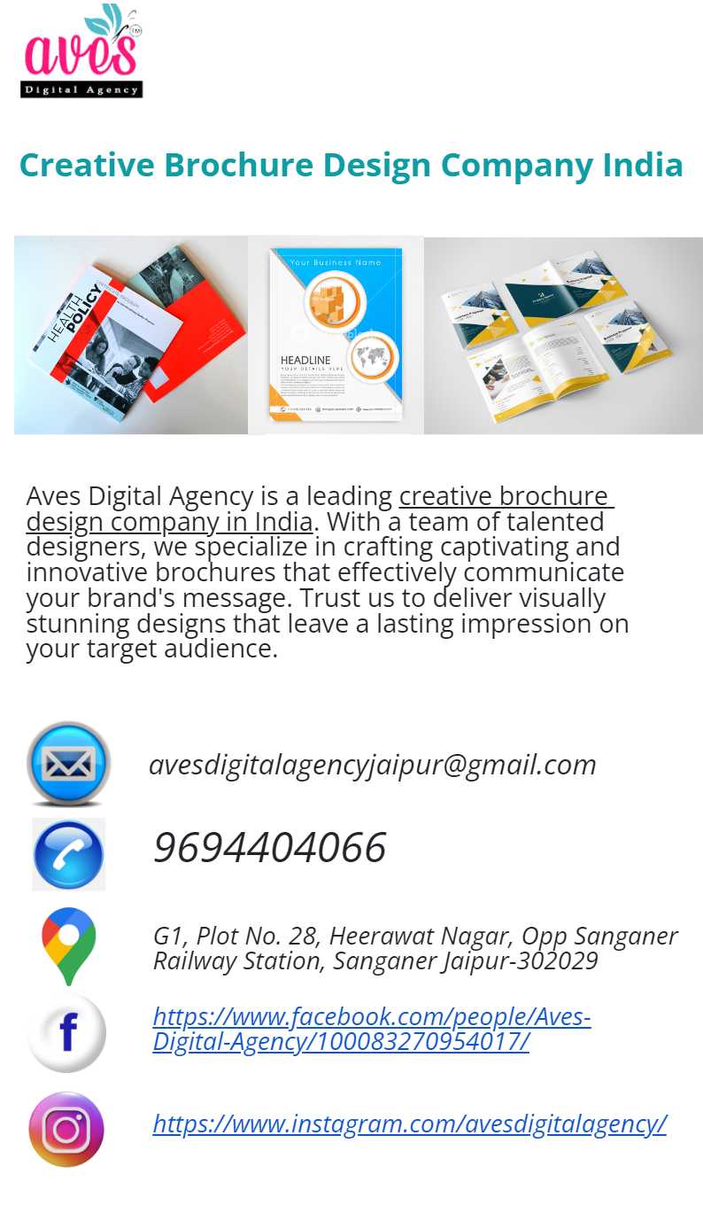 Creative Brochure Design Company India
