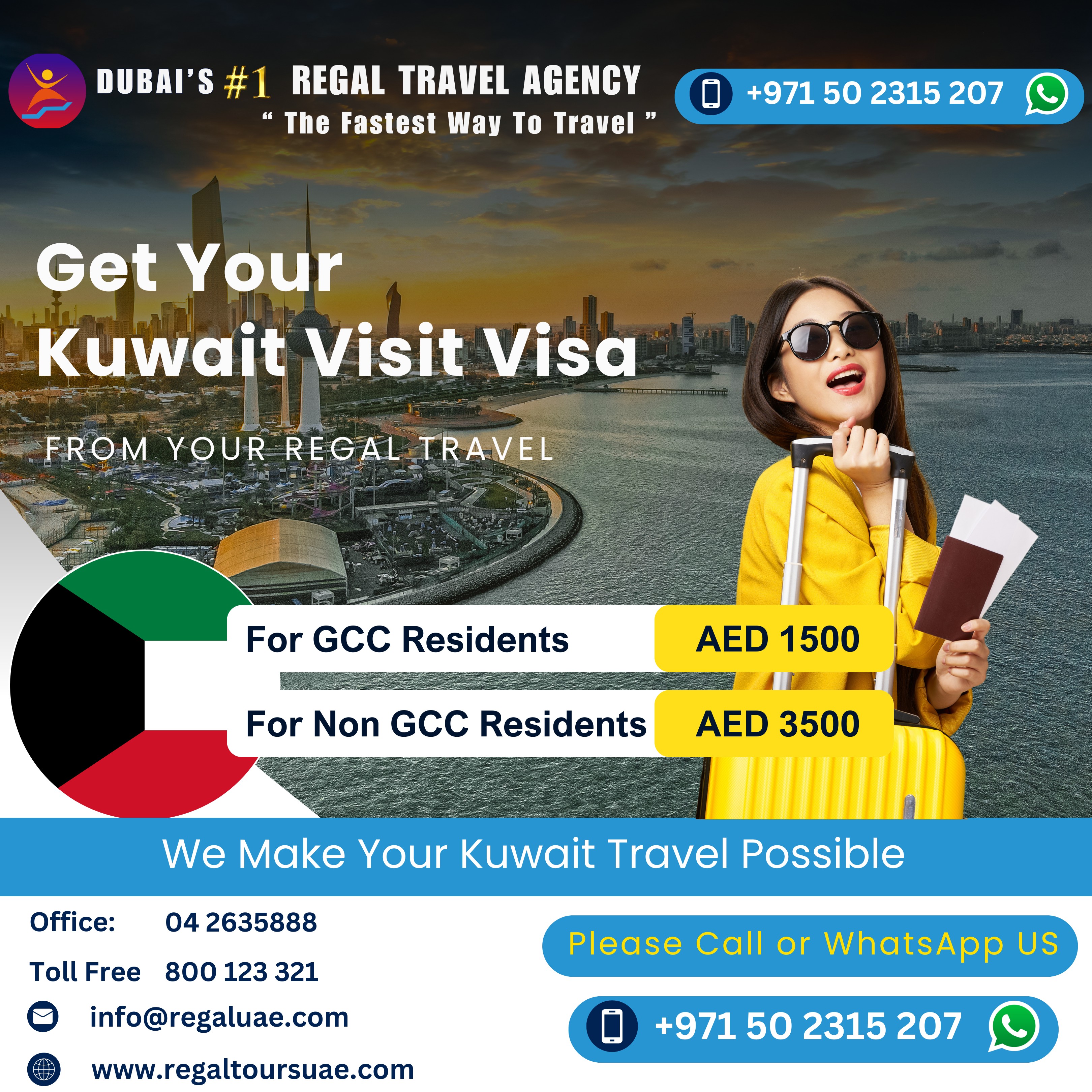 Get your Kuwait visit visa from Regal Tours