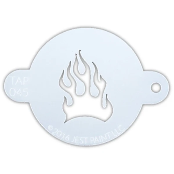 TAP 045 Fire Flames Face Painting Stencil - Fusion Body Art