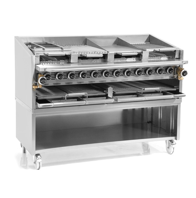 Heavy-Duty Radiant Charbroiler | Spinning Grillers