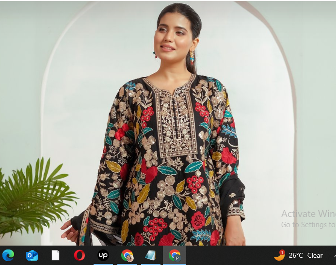 Pakistani Embroidered Cotton Stitched 3pc Suit FSJA8159 | Latest Pakistani Design Salwar Kameez | Punjabi Suit Designer Wear