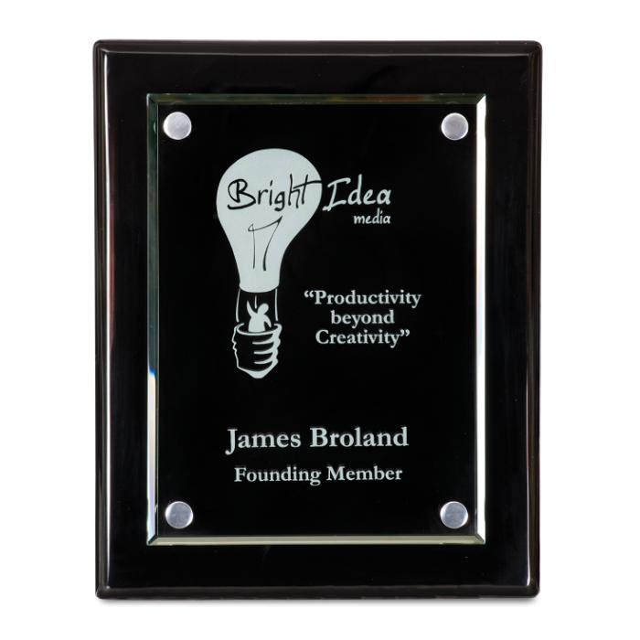 Black Floating Plaque (8" x 10")