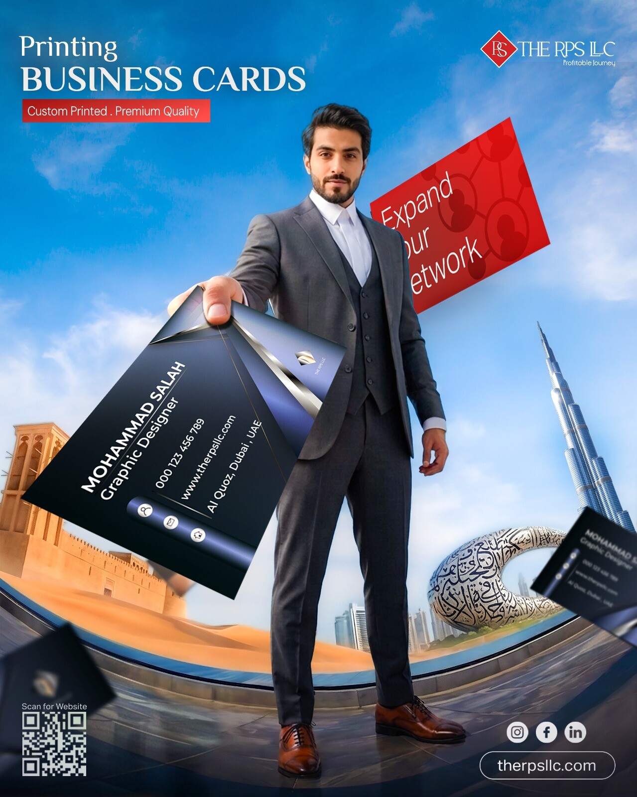 Premium Business Card Printing Services in Dubai
