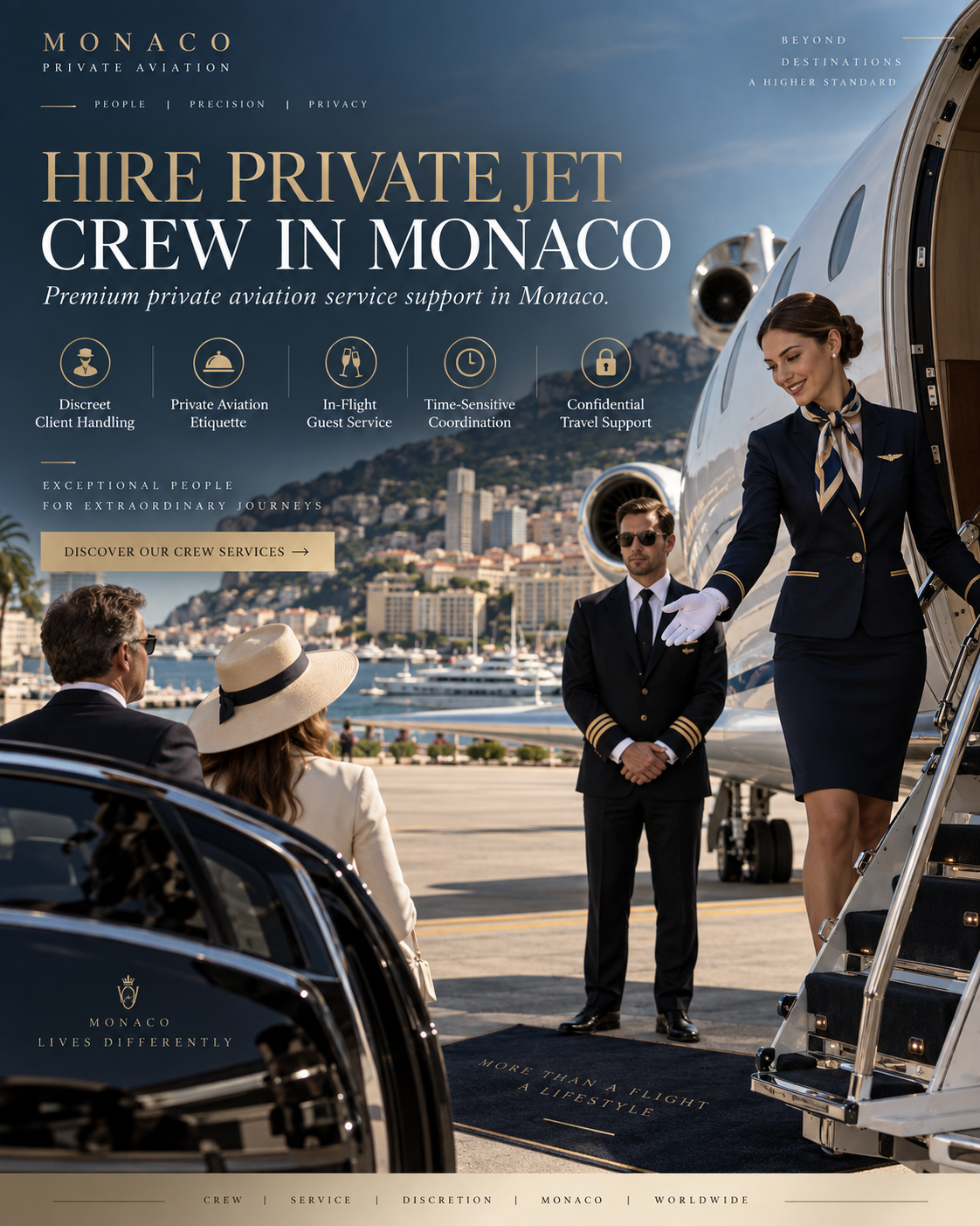 Hire Private Jet Crew in Monaco